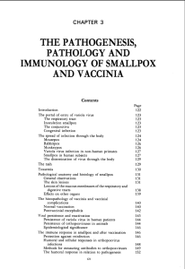 the pathogenesis, pathology and immunology of smallpox and