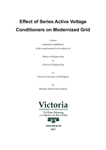 Effect of Series Active Voltage Conditioners on Modernized Grid