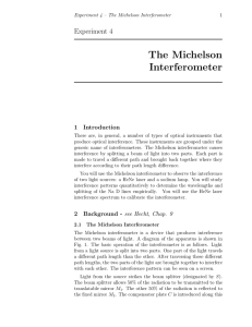 The Michelson Interferometer