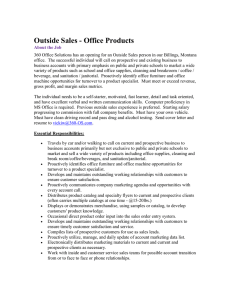 Outside Sales - Office Products