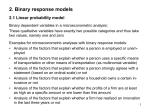 2. Binary response models 2.1 Linear probability model