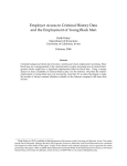 Employer Access to Criminal History Data and the Employment of