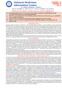 Update on Oral anticoagulation therapy