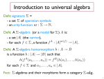 Introduction to universal algebra