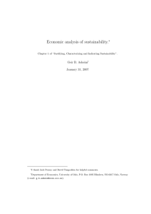 Economic analysis of sustainability.