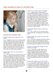 Patient Information for Parents of a Child With Cough