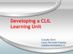 Developing a CLIL Learning Unit