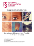 Sociology of Peace and Conflict CALL FOR PARTICIPATION