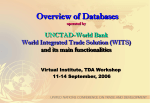 Overview of UNCTAD and World Bank Databases