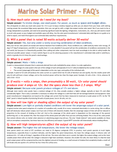 Q: How much solar power do I need for my boat? Q: Will a panel that