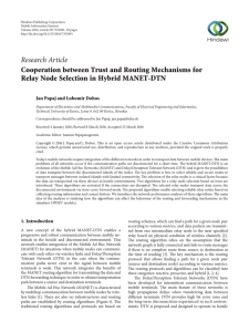 Cooperation between Trust and Routing Mechanisms for Relay