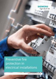 Preventive fire protection in electrical installations