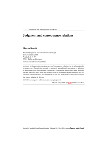 Judgment and consequence relations