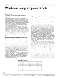 Worst-case design of op amp circuits