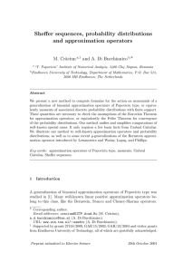 Sheffer sequences, probability distributions and approximation