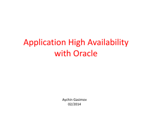 Oracle provided Application HA features