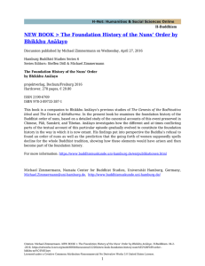 NEW BOOK > The Foundation History of the Nuns` Order by Bhikkhu