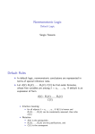 Nonmonotonic Logic - Default Logic