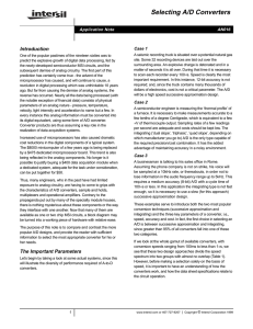 Selecting A/D Converters