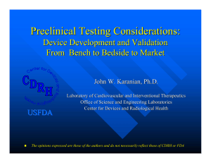 Preclinical Testing Considerations: