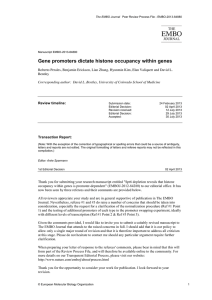 Gene promoters dictate histone occupancy within genes