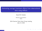 Estimating average treatment effects from observational data using