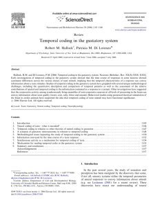 Temporal coding in the gustatory system