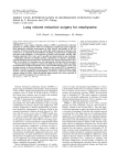 Lung volume reduction surgery for emphysema