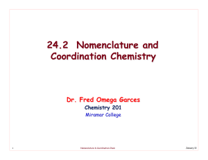 24.2 Nomenclature and Coordination Chemistry