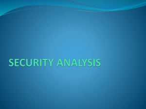 security analysis - Goenka College of Commerce and Business