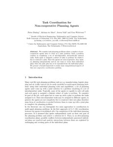 Task Coordination for Non-cooperative Planning Agents