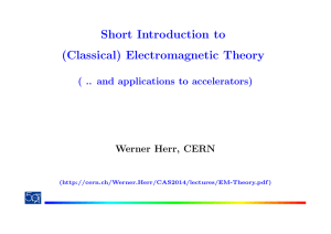 Short Introduction to (Classical) Electromagnetic Theory