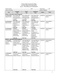 Well Elderly Assessment - Trinity Valley Community College