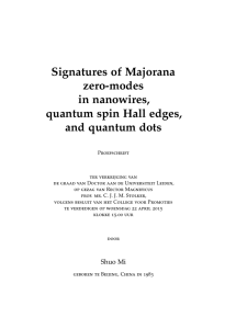 Signatures of Majorana zero-modes in nanowires, quantum spin
