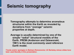 Seismic tomography