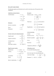 Data and Formulae Booklet The following equations and formulae