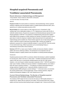 Hospital-acquired Pneumonia and Ventilator