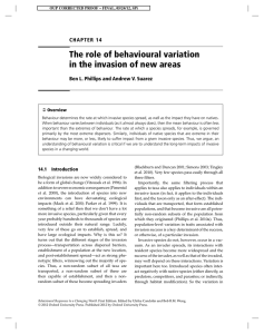 The role of behavioural variation in the invasion of