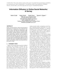 Information Diffusion in Online Social Networks
