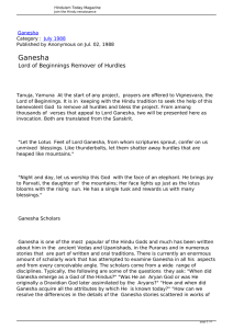 Ganesha - Hinduism Today