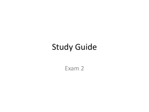Exam 2 Study Guide