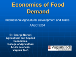 Chapter 3 - Economics of Agricultural Development