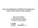 Numerical Modeling of Wildland Fire Behaviour under Foehn Winds