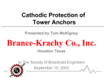 Cathodic Protection of Tower Anchors Presented by Tom McKigney