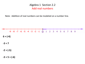 2.2 Algebra 1 Section 2.2