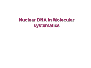 Nuclear DNA in Molecular systematics Nuclear DNA is double