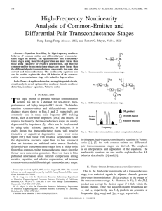 High-Frequency Nonlinearity Analysis of Common