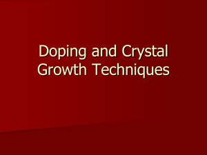 Doping and Crystal Growth Techniques
