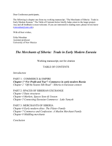 The Merchants of Siberia: Trade in Early Modern