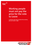Working people must not pay the price for the vote to Leave